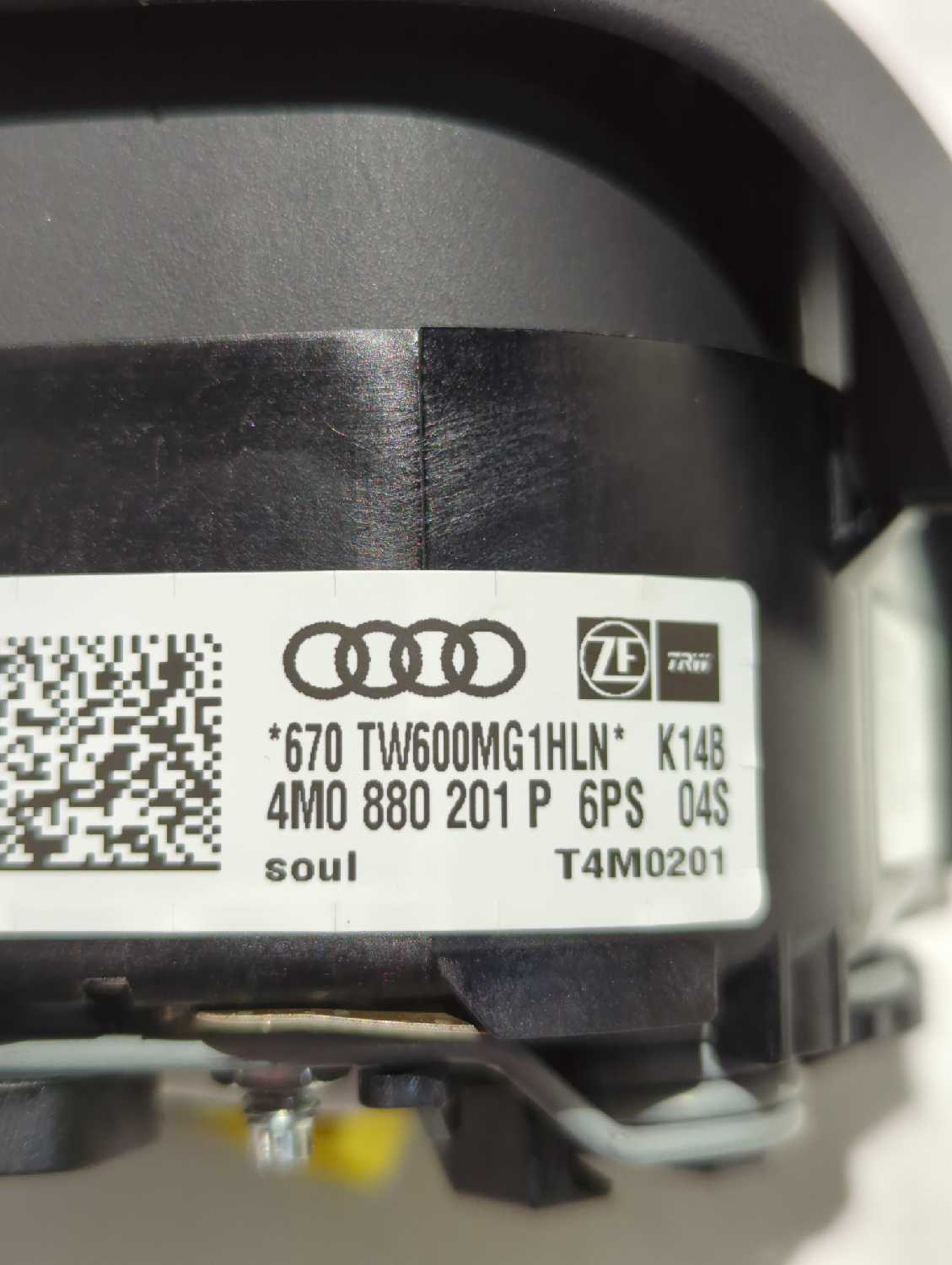 NEW OEM genuine Audi Q7 Driver Steering Wheel Airbag Soul Black Leather 2017-2025 4M0880201P6PS