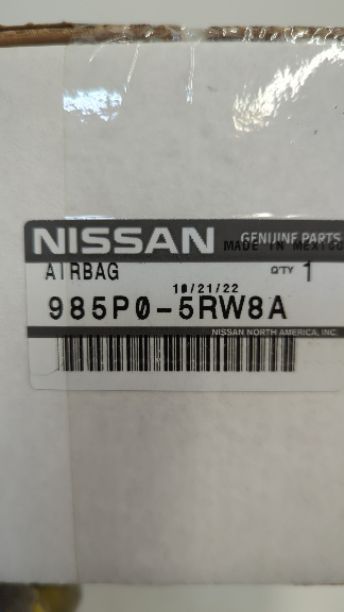 New OEM Nissan Passenger Side Roof Curtain Airbag 985P0-5RW8A – 2021-2025 Kicks genuine