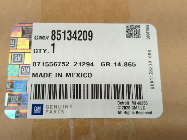 New OEM genuine GM Driver Steering Wheel Airbag Air Bag 2020-2024 Chevy Traverse Limited Black 85134209, 84651618