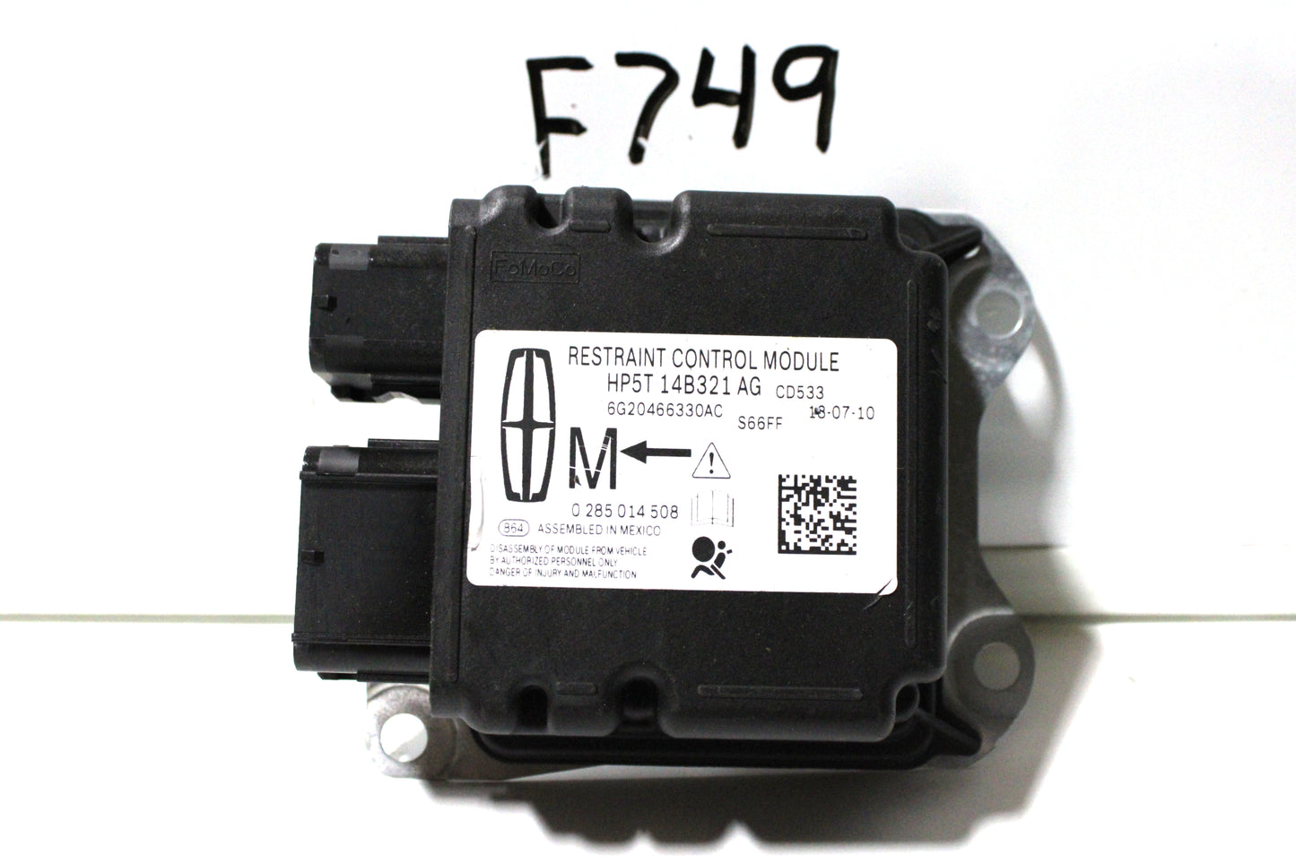 New OEM genuine Ford Airbag Air Bag Control Module 2017-2020 Lincoln MKZ HP5Z-14B321-E, HP5Z-14B321-D, HP5Z-14B321-C, HP5Z-14B321-B