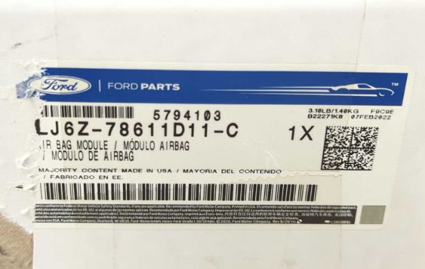 New OEM Ford Driver Side Seat Airbag LH Front LJ6Z-78611D11-C 2020 2021 2022 2023 2024 2025 Escape Bronco Sport Maverick new in box