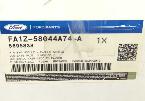 New OEM Ford Passenger Dash Airbag FA1Z-58044A74-A – 2016-2020 Lincoln MKX Nautilus Right Side genuine