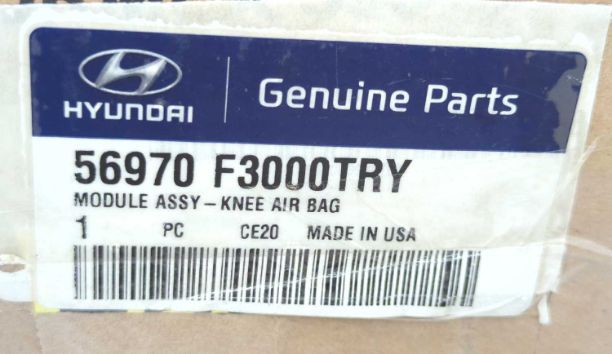 New OEM genuine Hyundai LH Knee Bolster Airbag Air Bag 2017 2018 Elantra Sedan Black 56970-F3000TRY