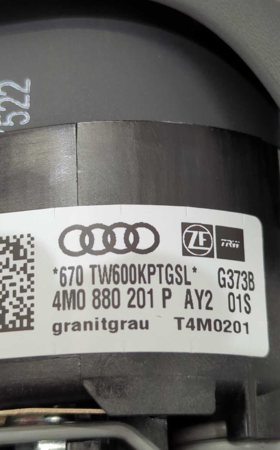 NEW OEM genuine Audi Q7 Driver Steering Wheel Airbag Granite Grey Leather 2017-2025 4M0880201PAY2