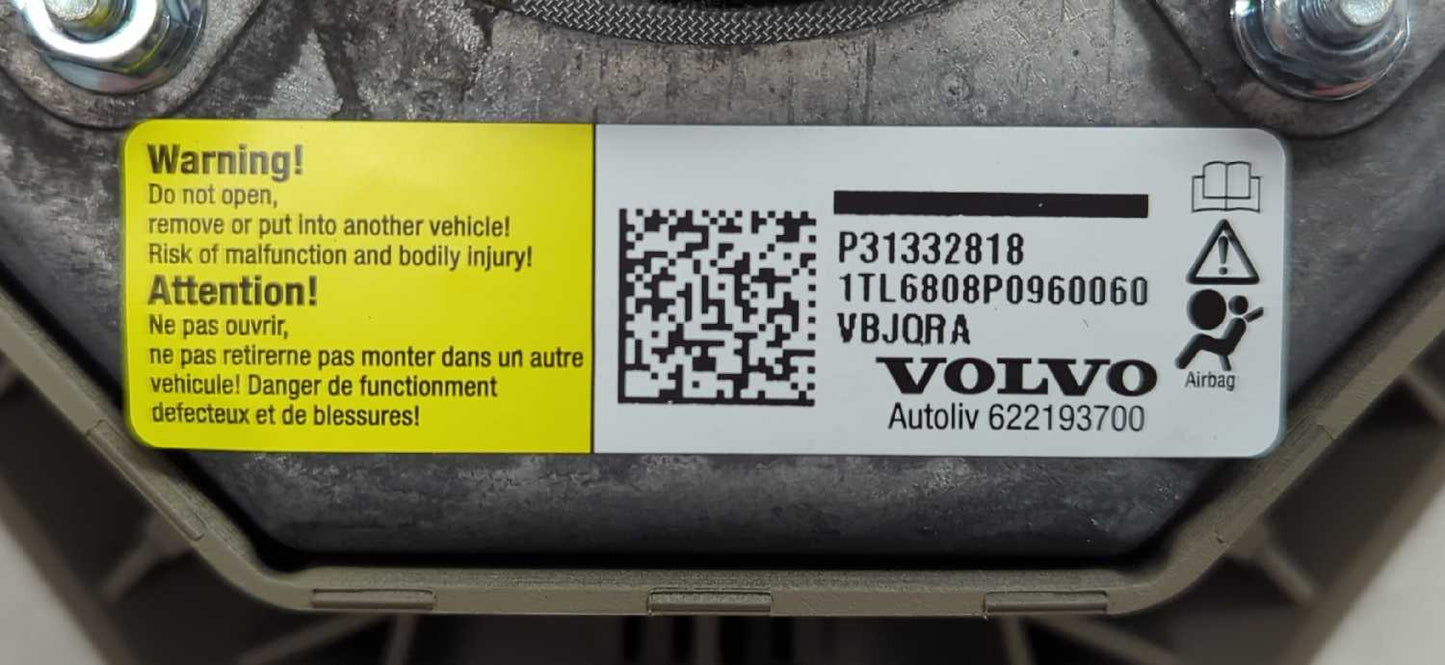 New OEM genuine Volvo Driver Steering Wheel Airbag Air bag 2005-2014 XC90 3 spoke Tan Blonde 31332818 new in box