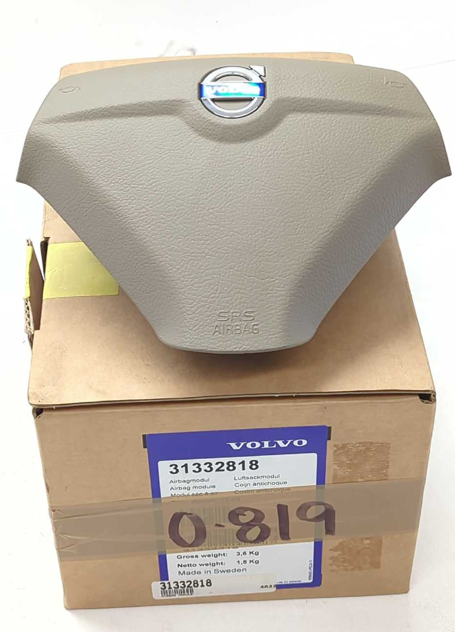 New OEM genuine Volvo Driver Steering Wheel Airbag Air bag 2005-2014 XC90 3 spoke Tan Blonde 31332818 new in box