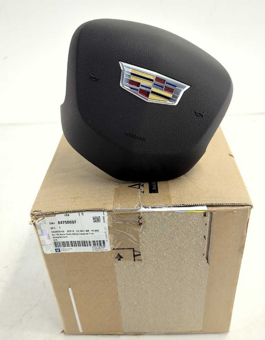 New OEM Cadillac XT4 Driver Steering Wheel Airbag 84756697 – 2019-2024 Black Leather genuine