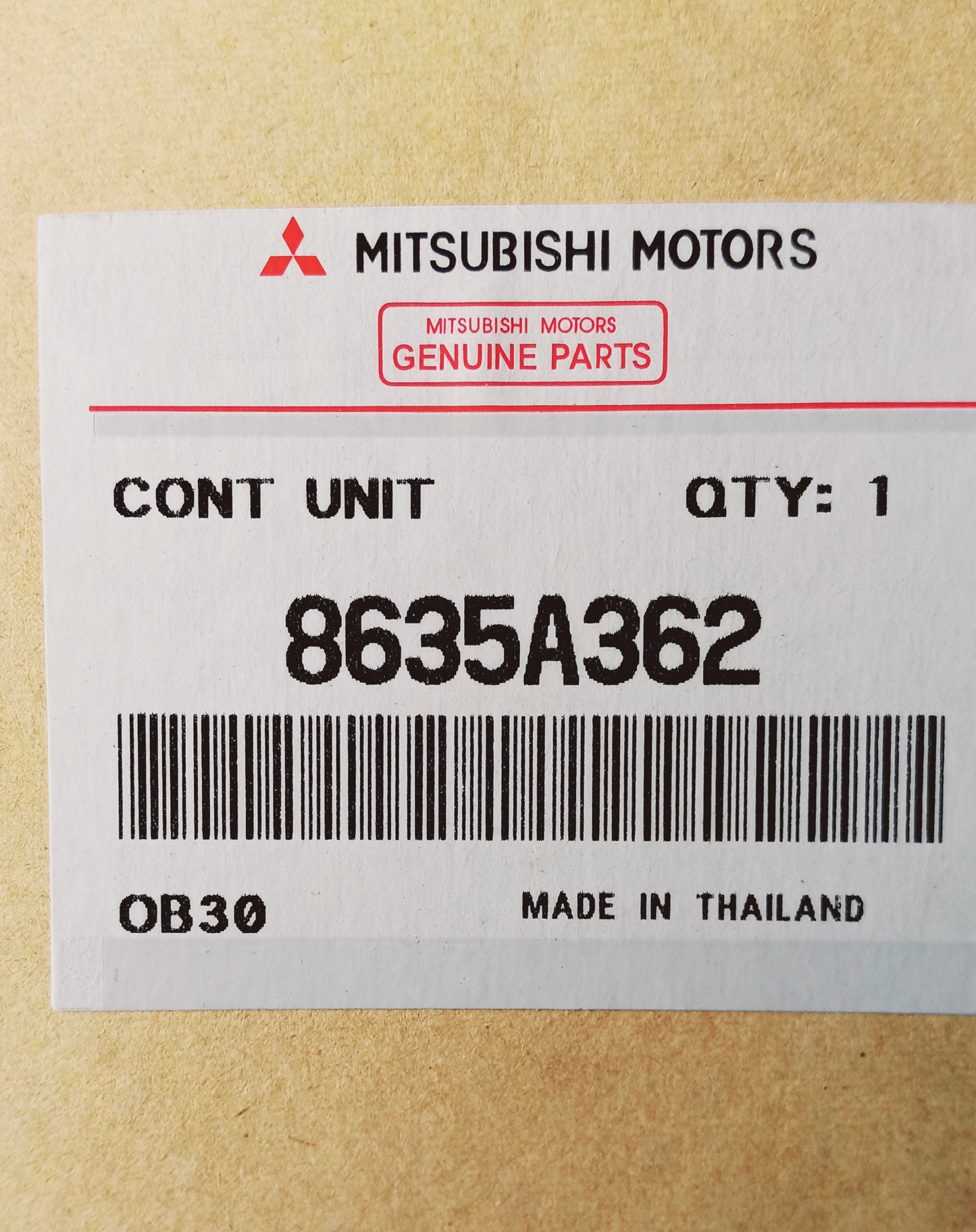New OEM Mitsubishi L200 Triton Airbag Control Module 8635A362 – 2015-2019 SRS ECU genuine