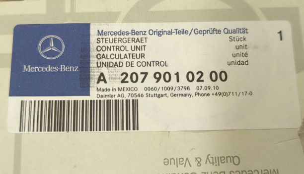 New OEM Mercedes E-Class Coupe Airbag Control Module 2079011800 – 2010-2013 E350 E550 genuine