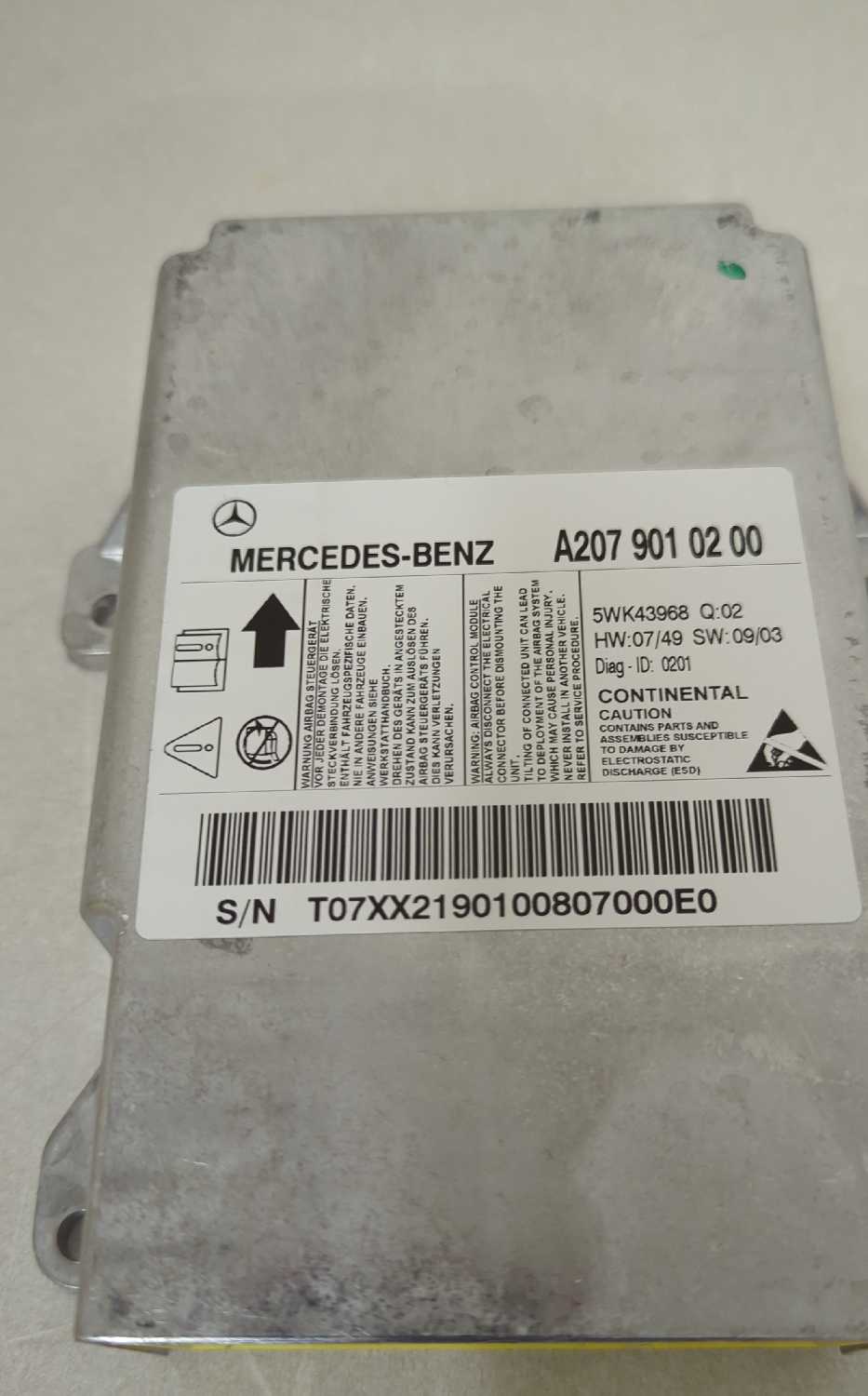 New OEM Mercedes E-Class Coupe Airbag Control Module 2079011800 – 2010-2013 E350 E550 genuine