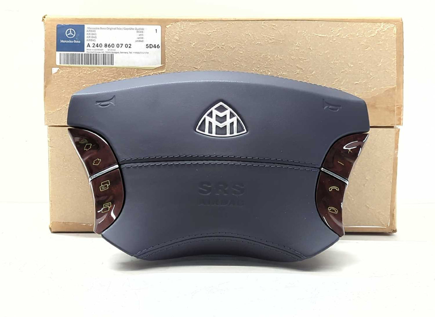 New OEM Mercedes Maybach 57/62 Driver Steering Wheel Airbag A24086007025D46 – 2003-2012 Blue Leather