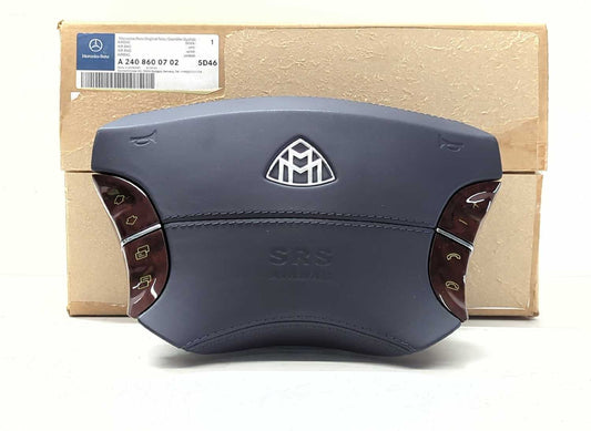 New OEM Mercedes Maybach 57/62 Driver Steering Wheel Airbag A24086007025D46 – 2003-2012 Blue Leather