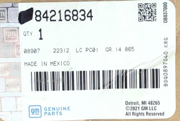 New OEM GM Seat Side Airbag OEM GM 84216834 2017-2025 Enclave XT5 Traverse Enclave Blazer LH genuine