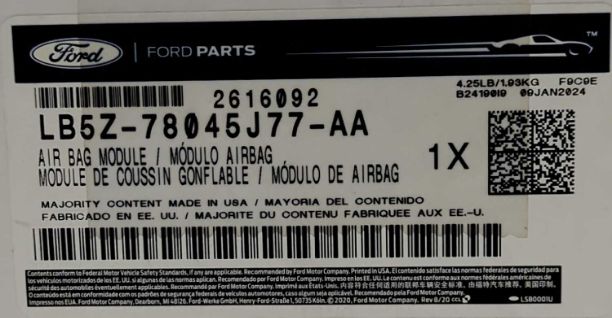 New OEM genuine Ford LH Knee Airbag Driver 2020-2026 Explorer Aviator LB5Z-78045J77-AA new in box