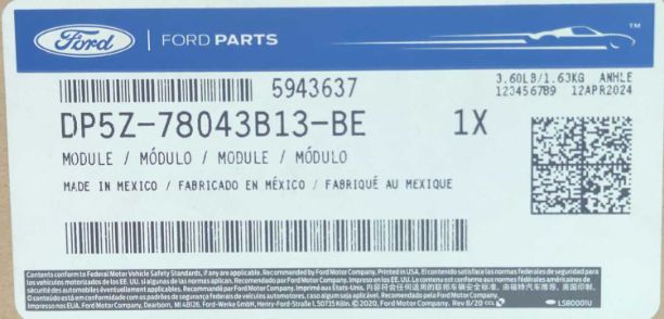 New Genuine Ford OEM Driver Steering Wheel Airbag 2015 2016 2017 2018 2019 Lincoln MKZ DP5Z-78043B13-BE Brown New in box