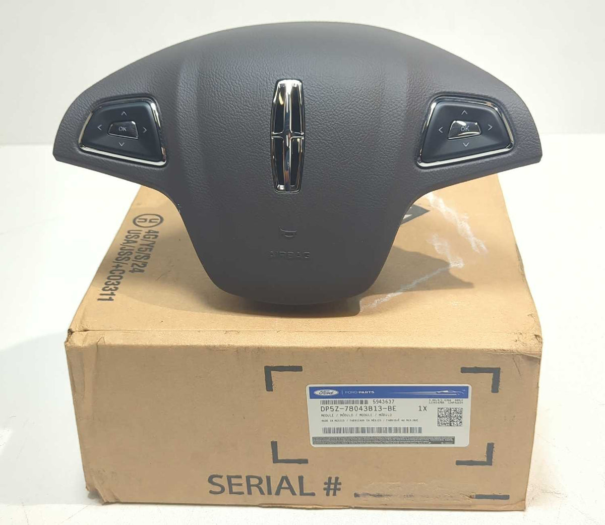 New Genuine Ford OEM Driver Steering Wheel Airbag 2015 2016 2017 2018 2019 Lincoln MKZ DP5Z-78043B13-BE Brown New in box