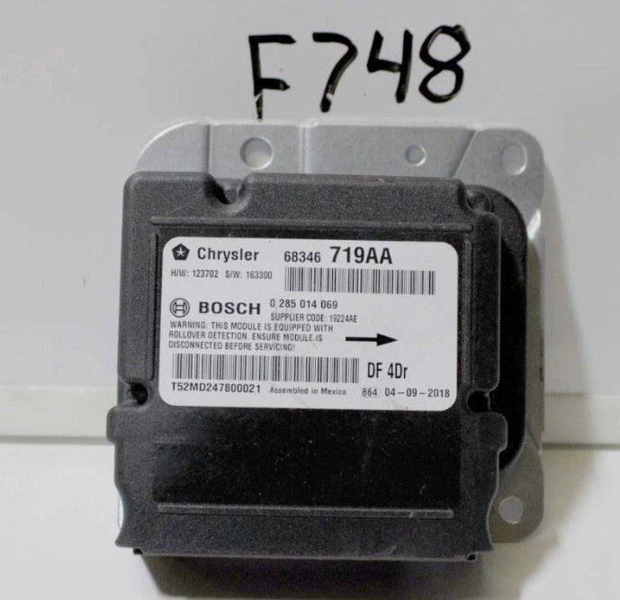 New OEM genuine Mopar Airbag Air Bag Control Module 2016-2018 Ram 3500 4500 5500 Chassis Cab 68239293AC, 68239293AB, 68303221AA, 68346719AA