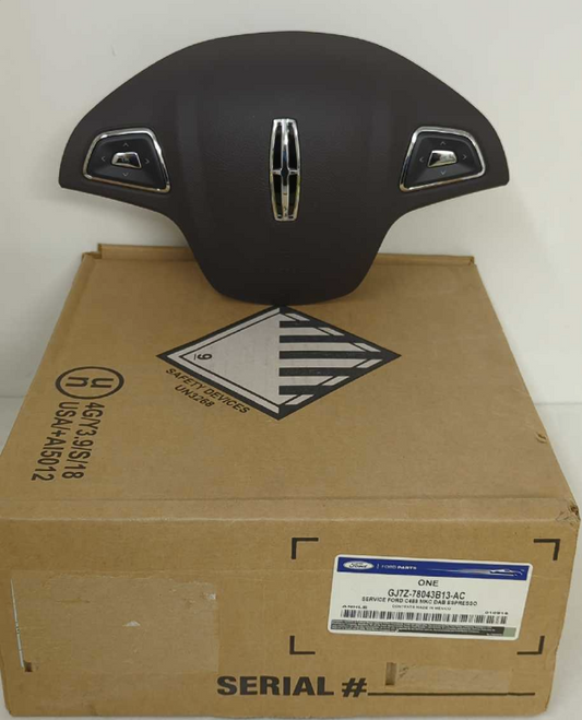 New Genuine Ford OEM Driver Steering Wheel Airbag 2015-2019 Lincoln MKC Espresso Brown GJ7Z-78043B13-AF -AE -AD -AC